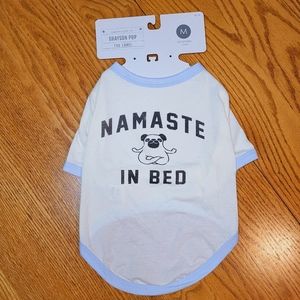 🐾Namaste in Bed Dog Tee sz MED